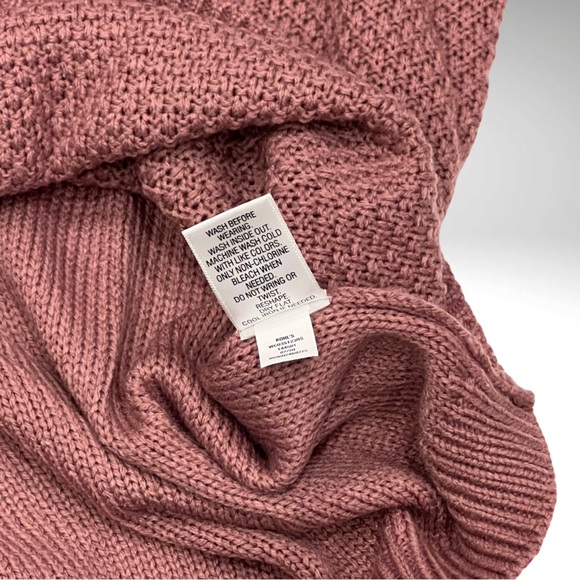 Croft Barrow Mixed Knit Pullover Sweater Crew Neck Dusty Rose Mauve Womens Med - Picture 9 of 9